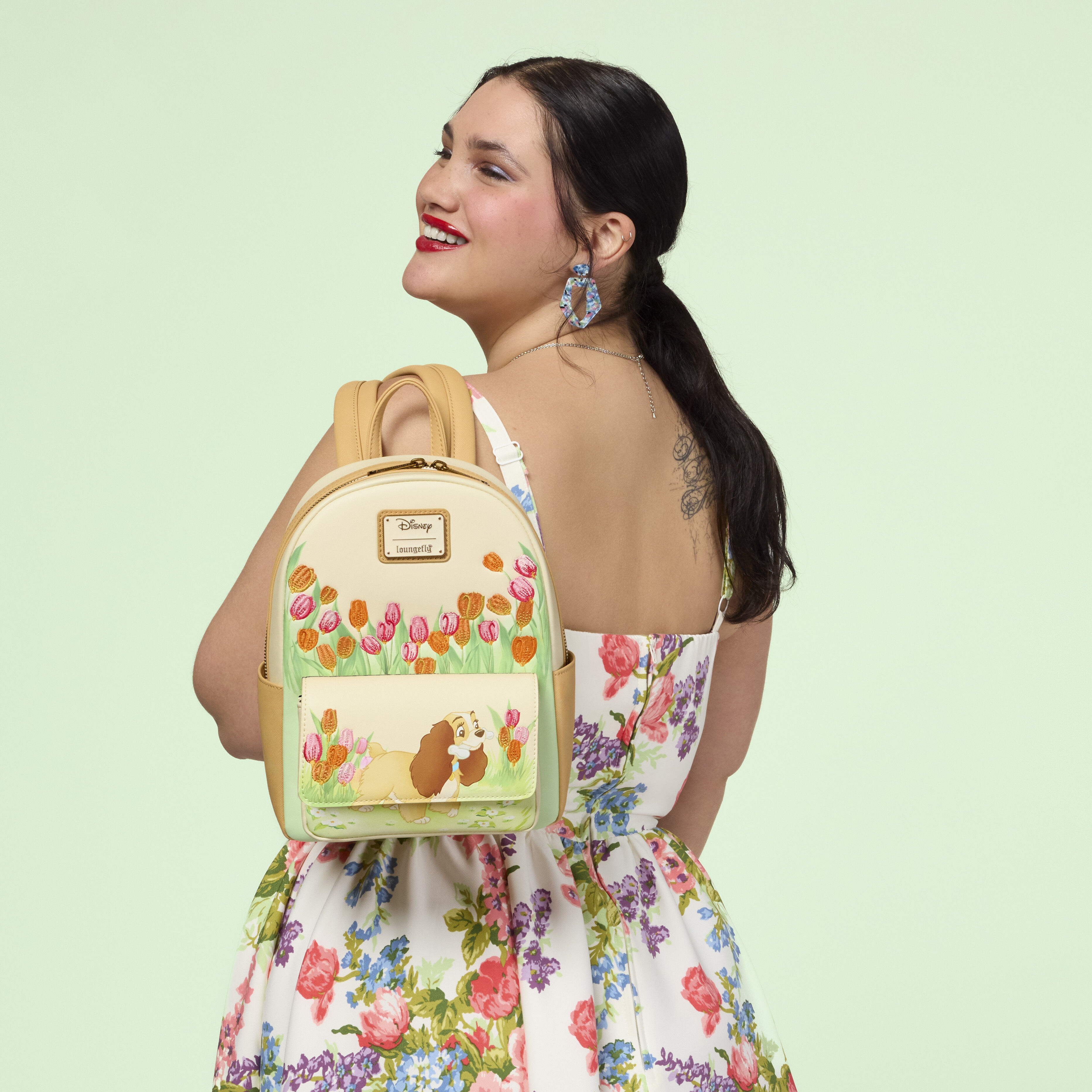 Lady and the Tramp Pastel Tulip Mini Backpack | Loungefly